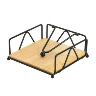Servilletero de Metal con Madera | SaviHome - Image 2